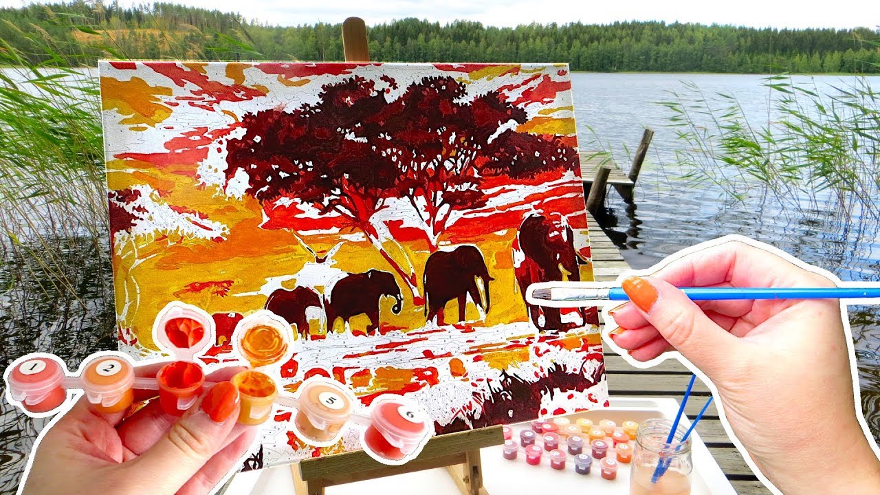 How to paint efficiently on a paint-by-number canvas- a perfect guide for beginners.